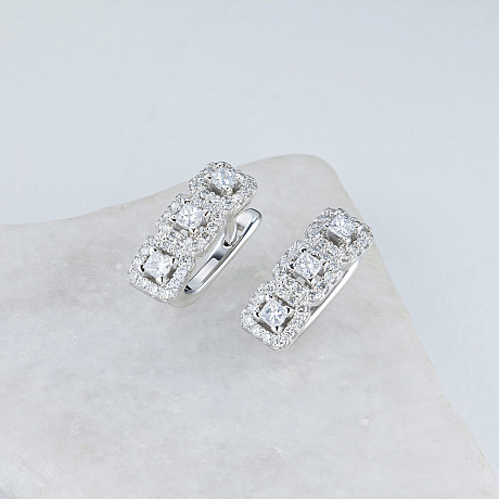 Серьги из белого золота