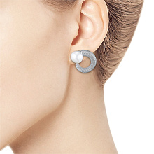 Серьги из серебра с жемчугом