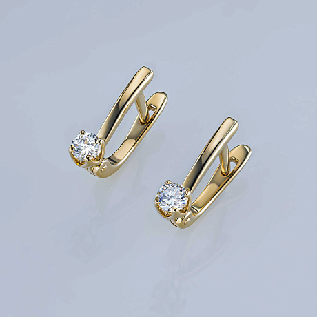 Серьги из желтого золота