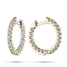 Серьги из желтого золота c бриллиантами