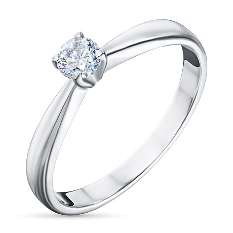 Кольцо из комбинированного золота с бриллиантом