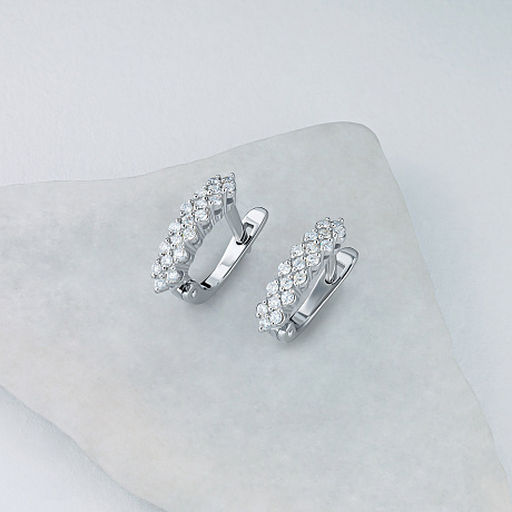 Серьги из белого золота