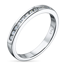 Кольцо из серебра c бриллиантами