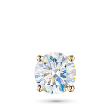 Классическая подвеска из желтого золота с бриллиантом