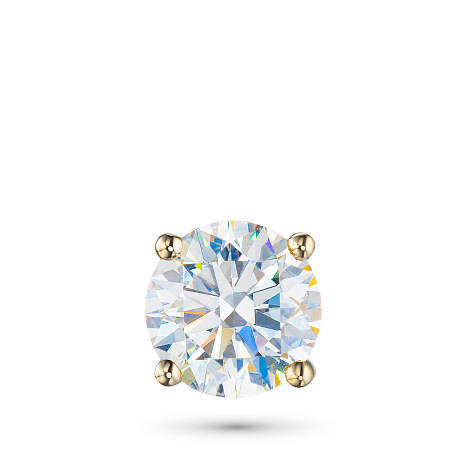 Классическая подвеска из желтого золота