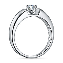 Кольцо из серебра с бриллиантом