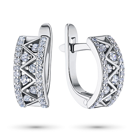 Серьги из белого золота