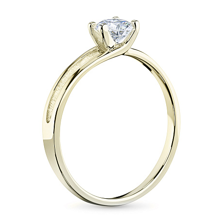 Кольцо из комбинированного золота с бриллиантом