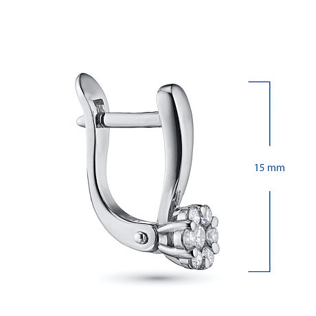 Серьги из белого золота с бриллиантами