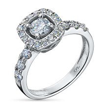 Кольцо из белого золота c бриллиантами