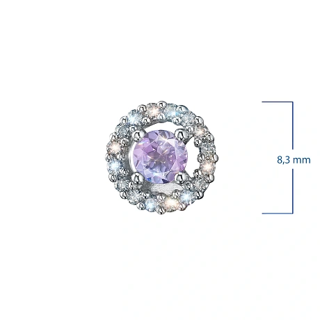 Подвеска из серебра с и танзанитом