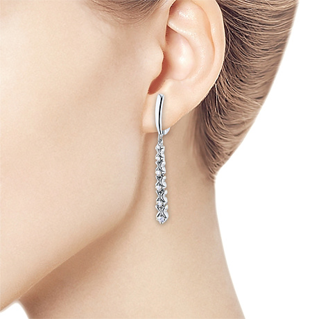 Серьги из белого золота
