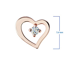 Подвеска из красного золота с бриллиантом