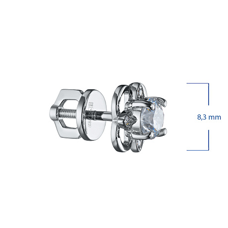 Пусеты из комбинированного золота