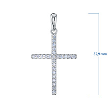 Подвеска из серебра c бриллиантами