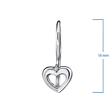 Серьги из серебра с бриллиантом