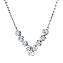 Колье из белого золота c бриллиантами выращенными
