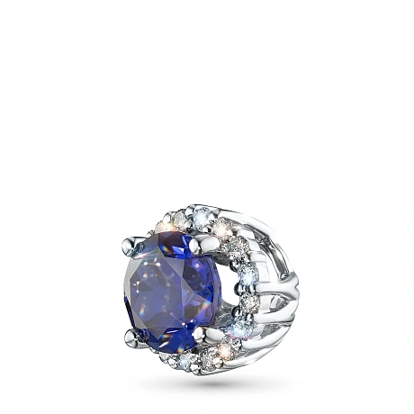 Подвеска из комбинированного золота с и сапфиром