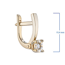 Серьги из желтого золота c бриллиантами