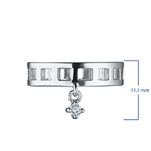 Кольцо из серебра с бриллиантом