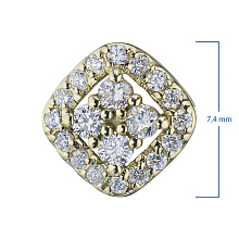 Подвеска из желтого золота c бриллиантами