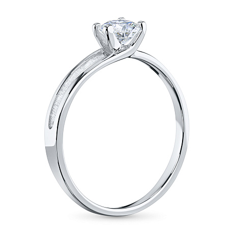 Кольцо из комбинированного золота с бриллиантом