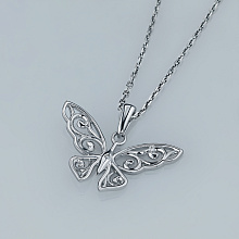 Подвеска из серебра с бриллиантом