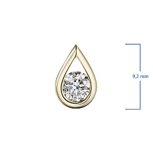 Подвеска из желтого золота с бриллиантом