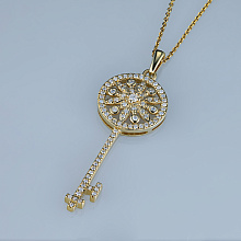 Подвеска из желтого золота c бриллиантами