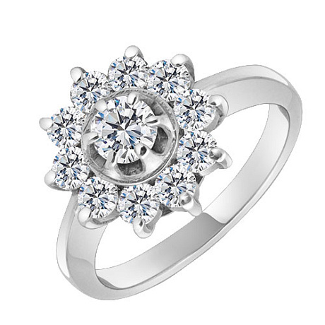 Кольцо из белого золота