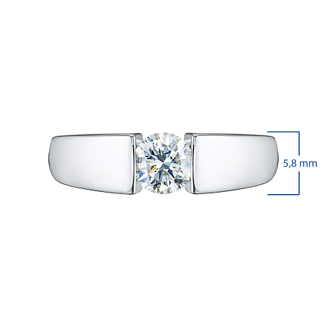 Помолвочное кольцо из белого золота