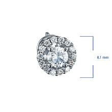 Пусеты из белого золота c бриллиантами