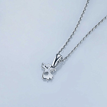 Подвеска из серебра с бриллиантом