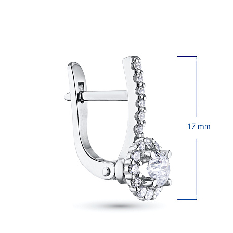 Серьги из белого золота