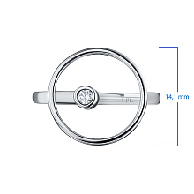 Кольцо из белого золота с бриллиантом