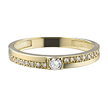 Кольцо из желтого золота с бриллиантами