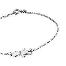 Браслет из комбинированного золота с бриллиантом