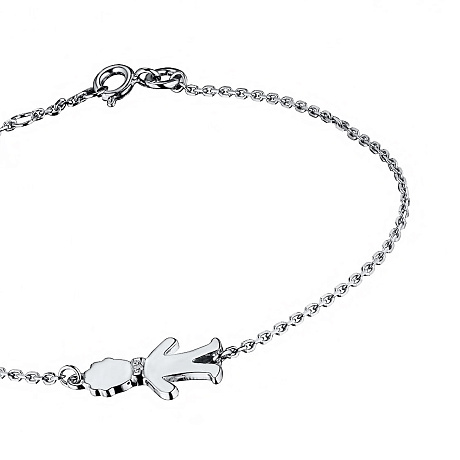 Браслет из комбинированного золота с бриллиантом