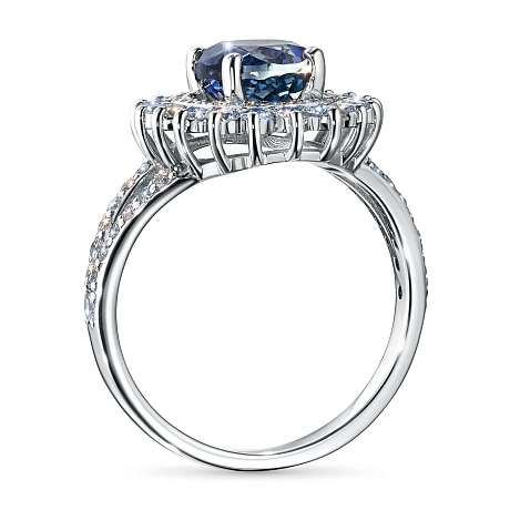 Кольцо из комбинированного золота с и сапфиром