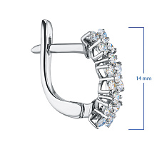 Серьги из белого золота c бриллиантами