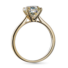 Кольцо из желтого золота с бриллиантом