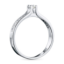 Кольцо из белого золота с бриллиантами