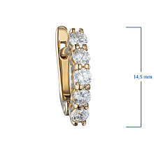 Серьги из желтого золота с бриллиантами