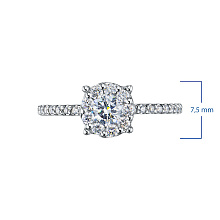 Кольцо из белого золота c бриллиантами