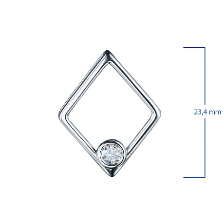 Подвеска из комбинированного золота с бриллиантом