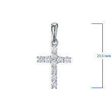 Подвеска из серебра c бриллиантами