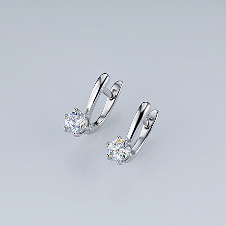 Серьги из белого золота