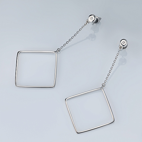 Пусеты из серебра