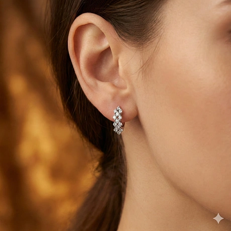 Серьги из белого золота