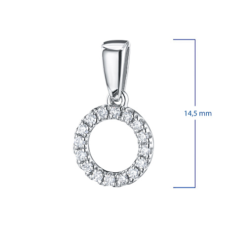 Подвеска из комбинированного золота с бриллиантами